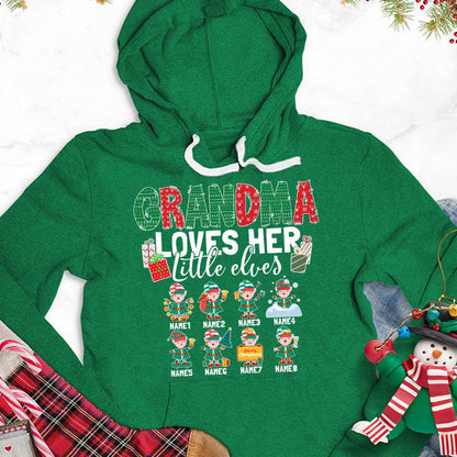 Grandma Loves Her Little Elves Version 1 Colored Edition Personalized Hoodie - Brooke & Belle