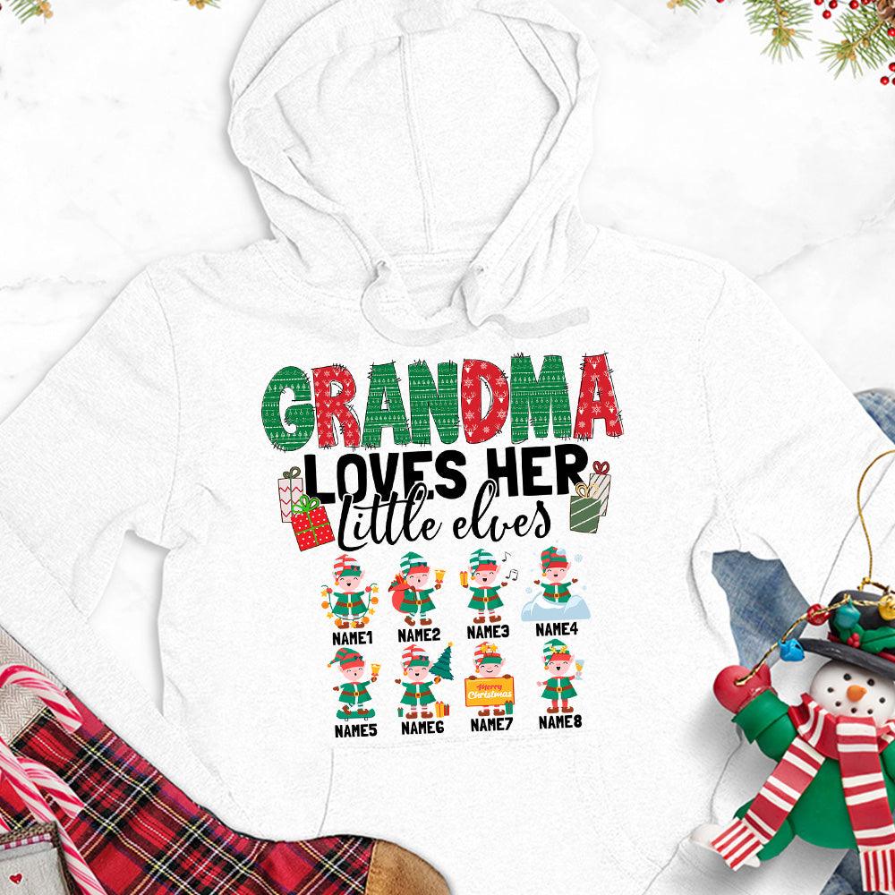 Grandma Loves Her Little Elves Version 1 Colored Edition Personalized Hoodie - Brooke & Belle