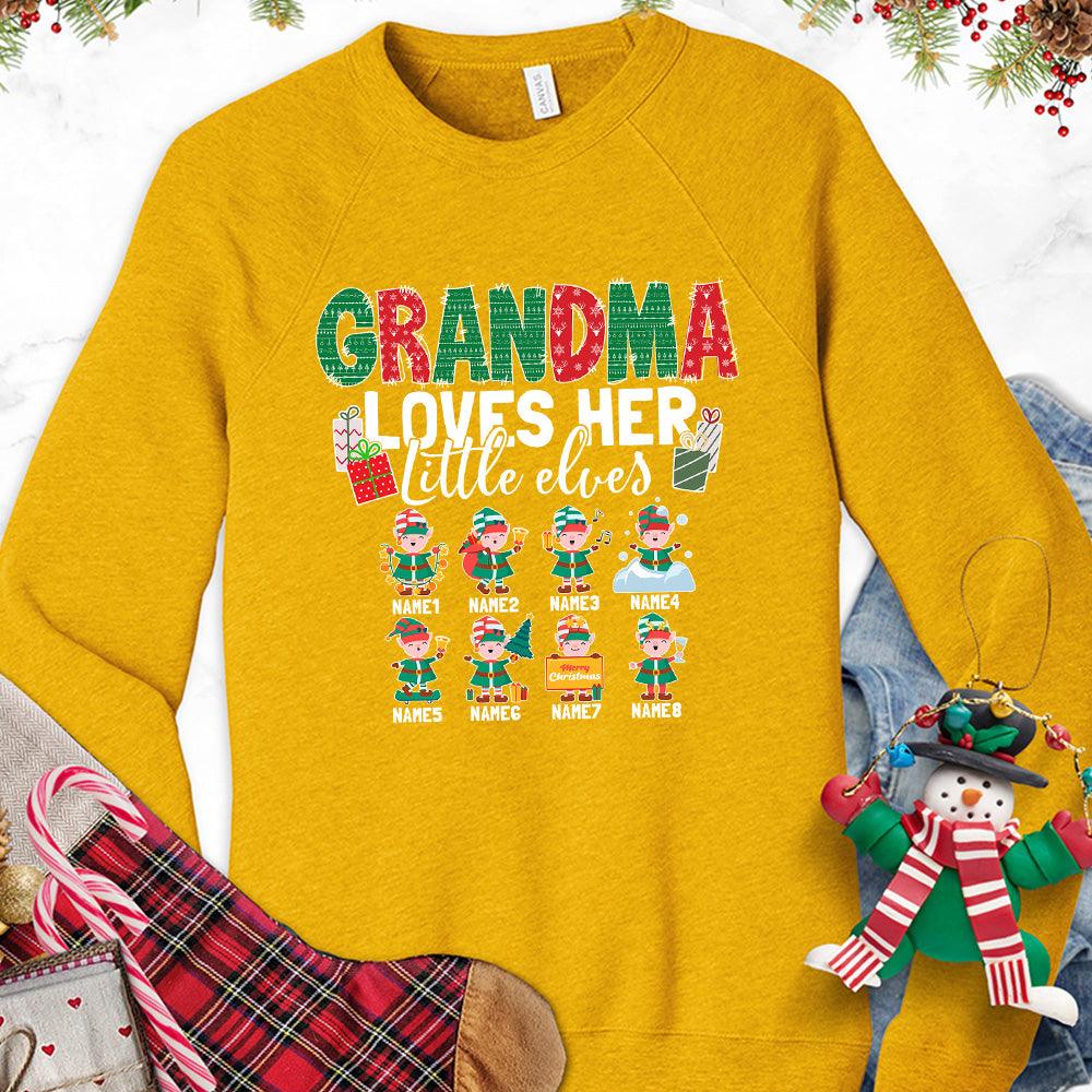 Grandma Loves Her Little Elves Version 1 Colored Edition Personalized Sweatshirt - Brooke & Belle