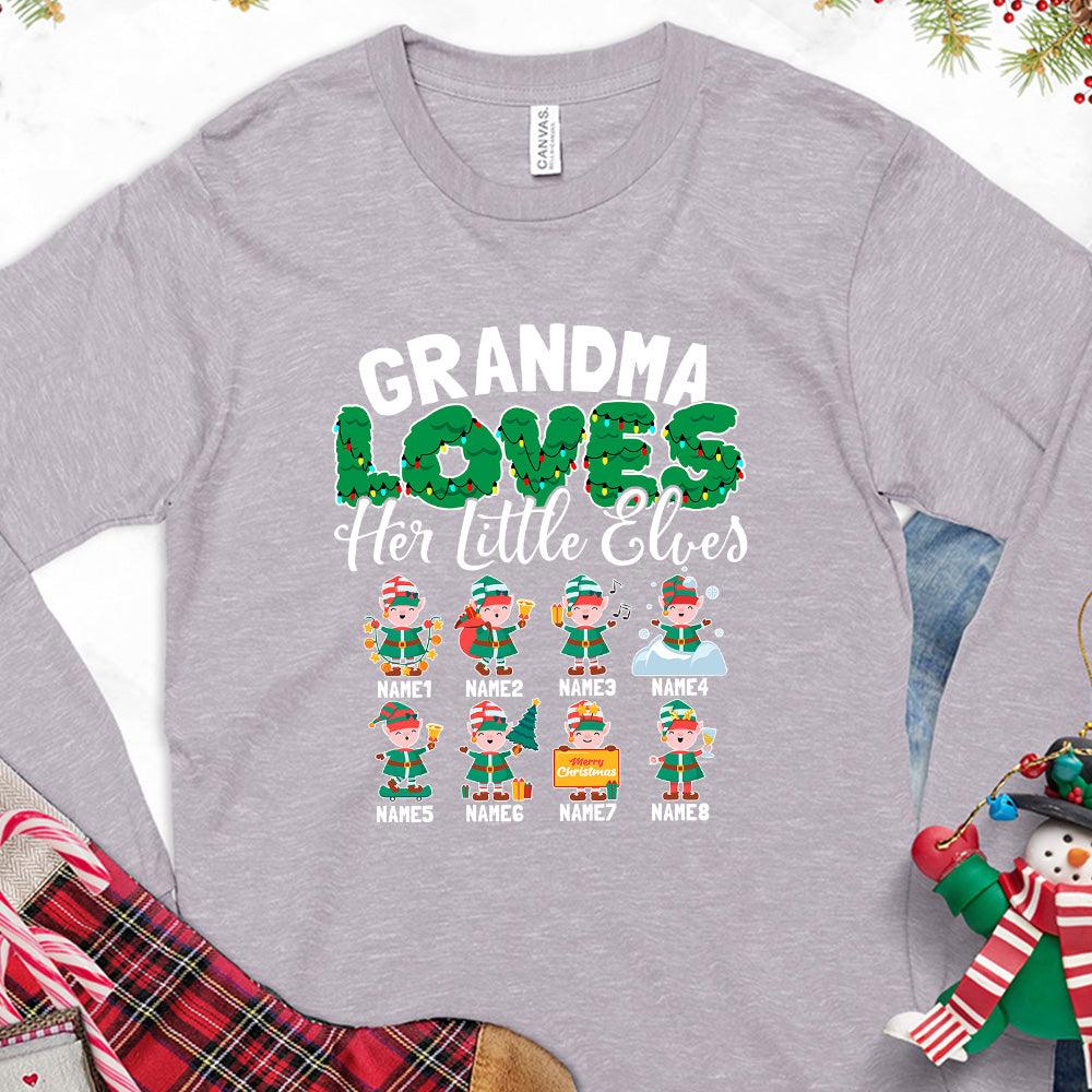Grandma Loves Her Little Elves Version 2 Colored Edition Personalized Long Sleeves - Brooke & Belle