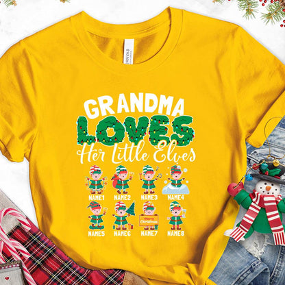Grandma Loves Her Little Elves Version 2 Colored Edition Personalized T-Shirt - Brooke & Belle