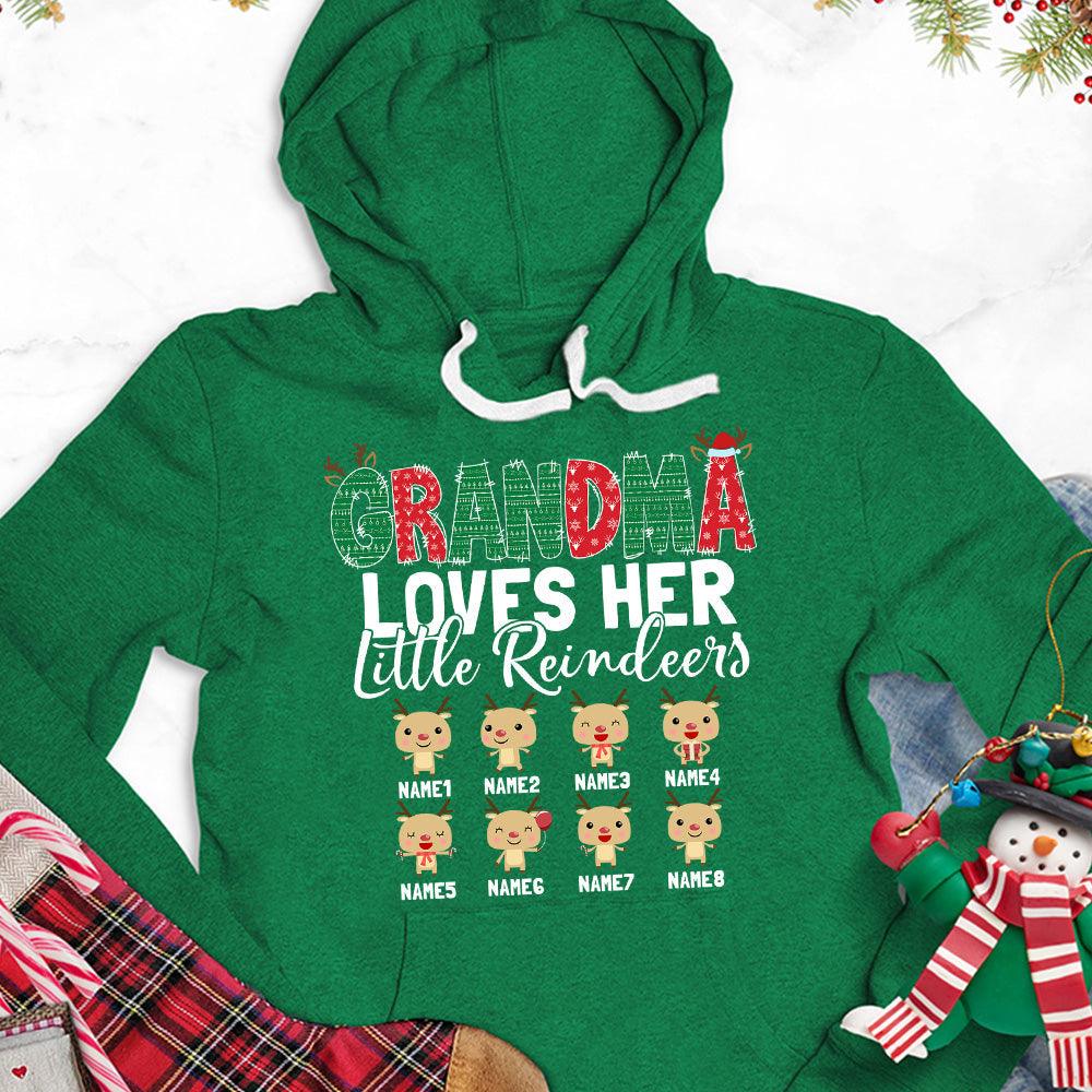 Grandma Loves Her Little Reindeers Version 1 Colored Edition Personalized Hoodie - Brooke & Belle