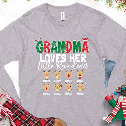 Grandma Loves Her Little Reindeers Version 1 Colored Edition Personalized Long Sleeves - Brooke & Belle