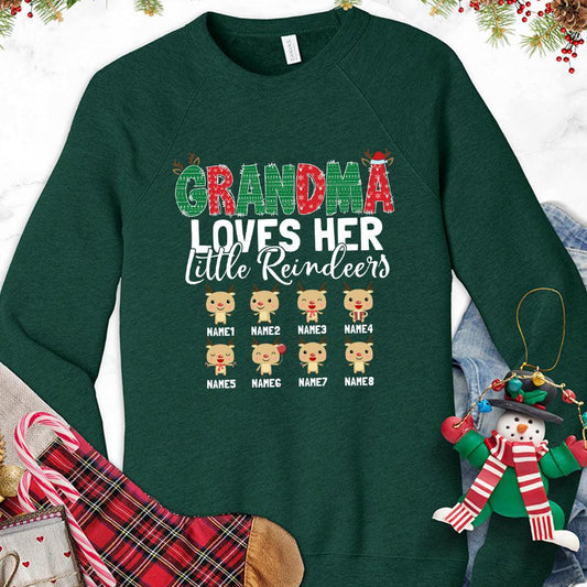 Grandma Loves Her Little Reindeers Version 1 Colored Edition Personalized Sweatshirt - Brooke & Belle