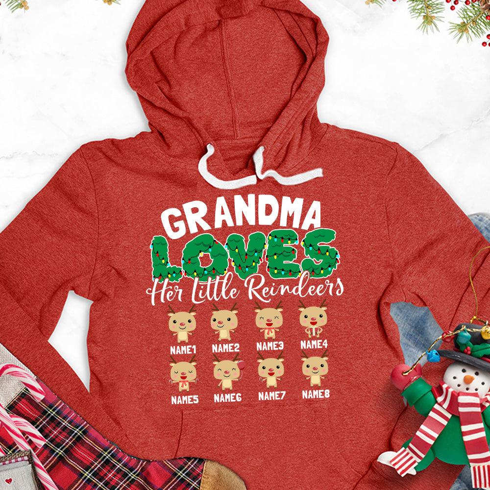 Grandma Loves Her Little Reindeers Version 2 Colored Edition Personalized Hoodie - Brooke & Belle