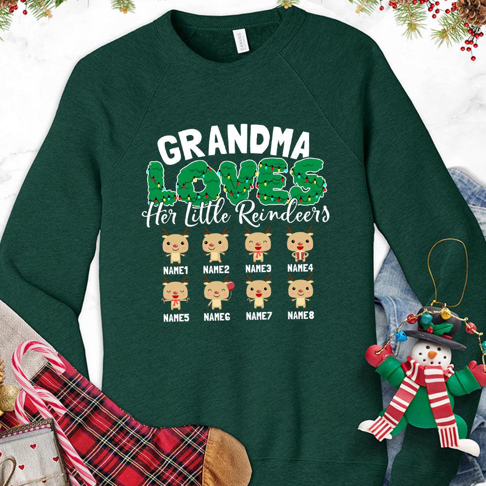 Grandma Loves Her Little Reindeers Version 2 Colored Edition Personalized Sweatshirt - Brooke & Belle
