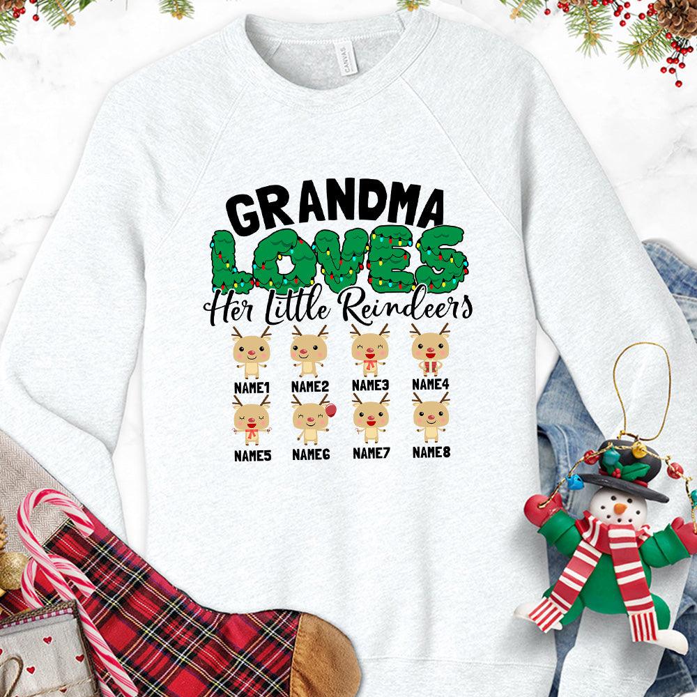 Grandma Loves Her Little Reindeers Version 2 Colored Edition Personalized Sweatshirt - Brooke & Belle