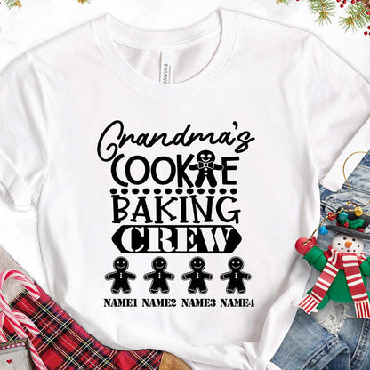 Grandma's Cookie Baking Crew Version 1 Personalized T-Shirt - Brooke & Belle