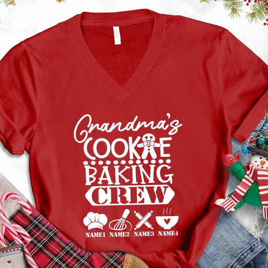 Grandma's Cookie Baking Crew Version 2 Personalized V-Neck - Brooke & Belle