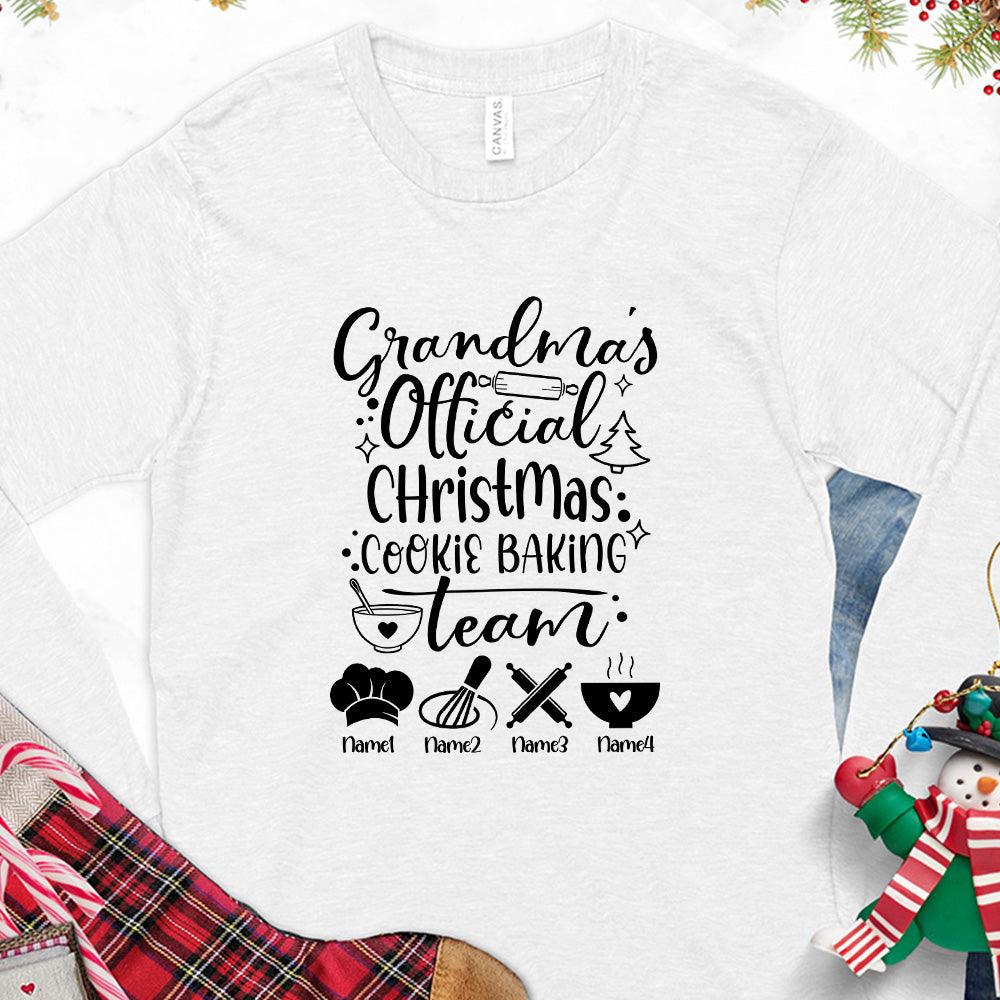 Grandma's Official Christmas Cookie Baking Team Version 2 Personalized Long Sleeves - Brooke & Belle