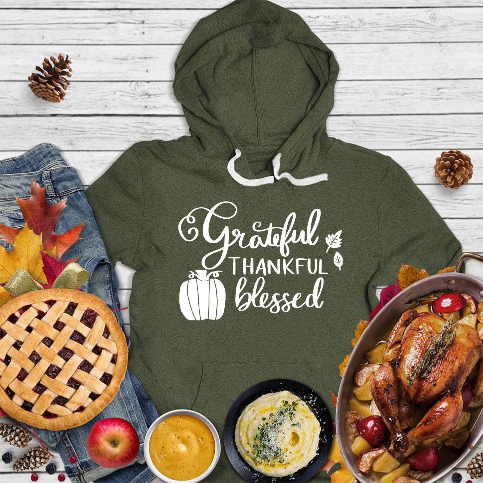 Grateful Thankful Blessed Hoodie - Brooke & Belle