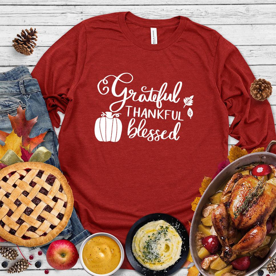 Grateful Thankful Blessed Long Sleeves - Brooke & Belle