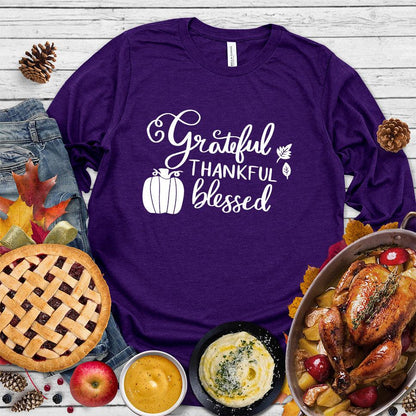 Grateful Thankful Blessed Long Sleeves - Brooke & Belle