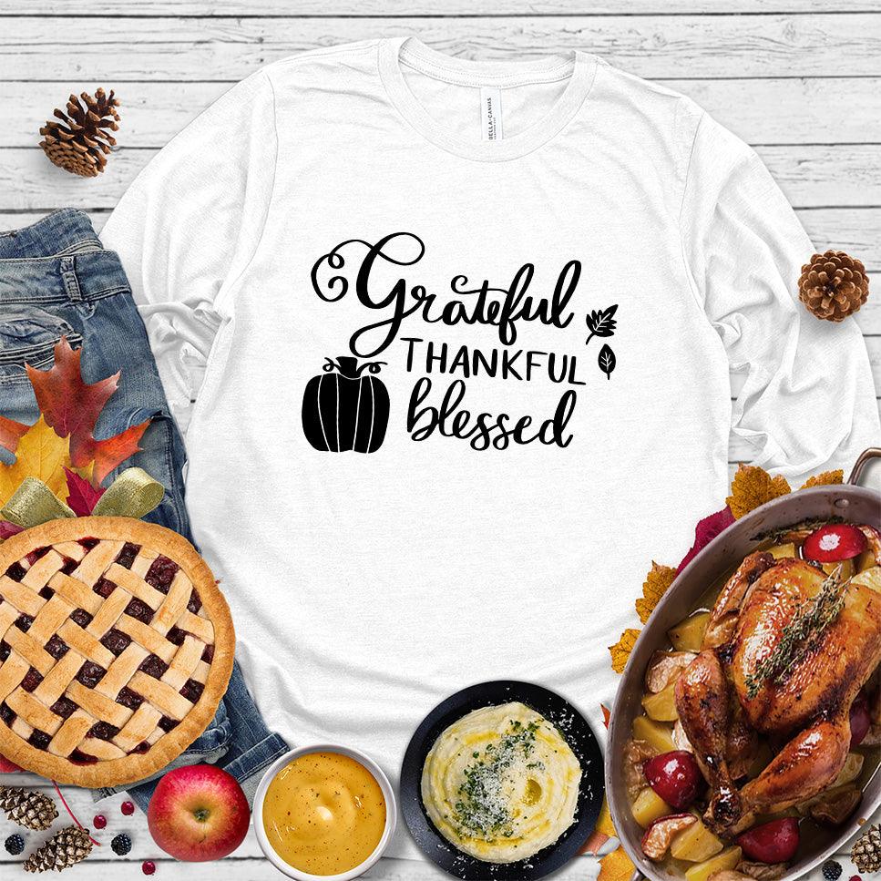 Grateful Thankful Blessed Long Sleeves - Brooke & Belle