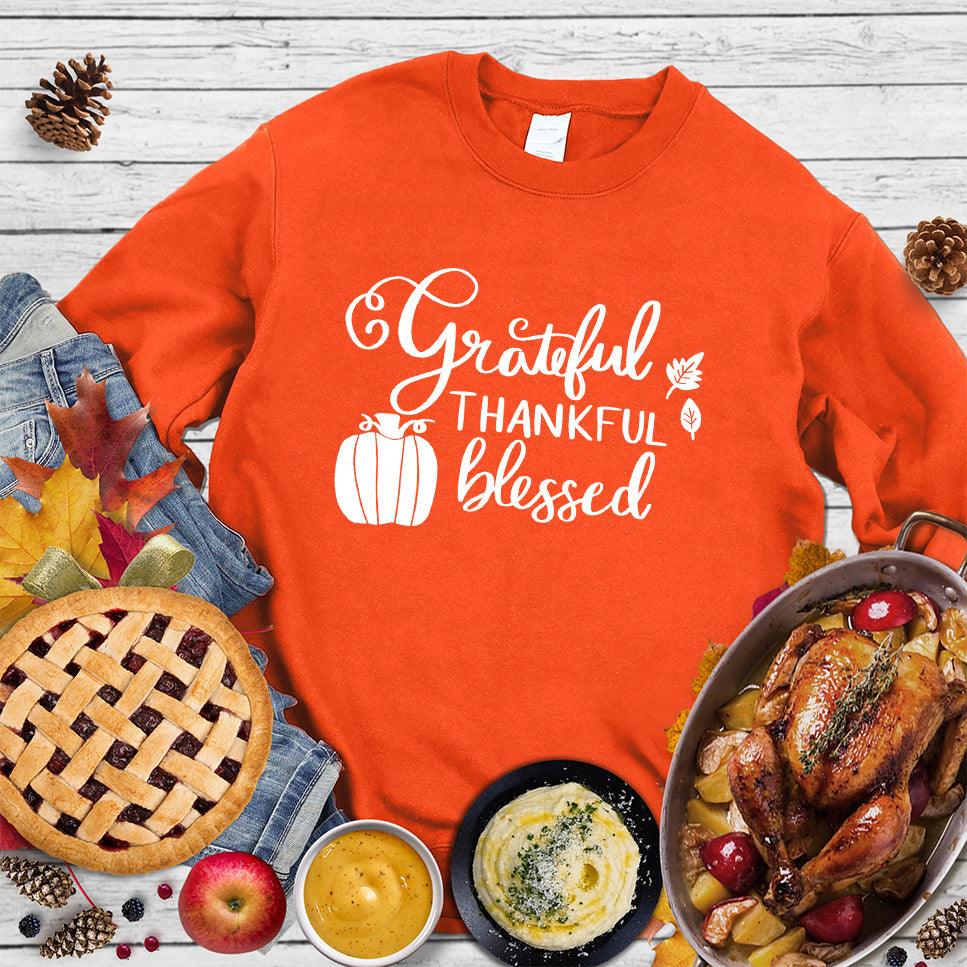 Grateful Thankful Blessed Sweatshirt - Brooke & Belle