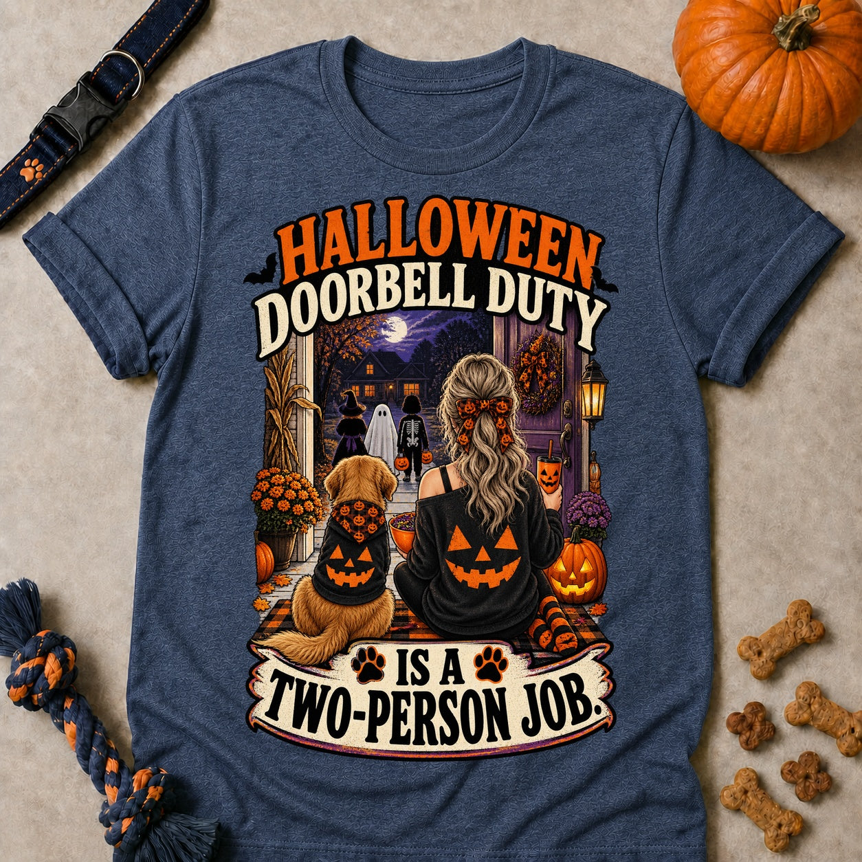 Doorbell Duty T-shirt - Heather Navy - Brooke & Belle