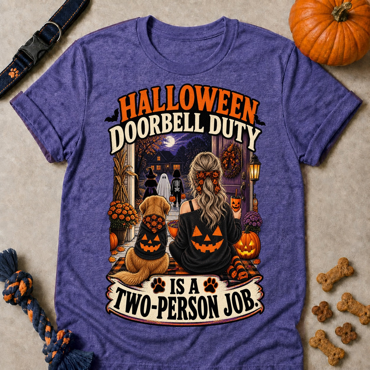 Doorbell Duty T-shirt - Heather Purple - Brooke & Belle