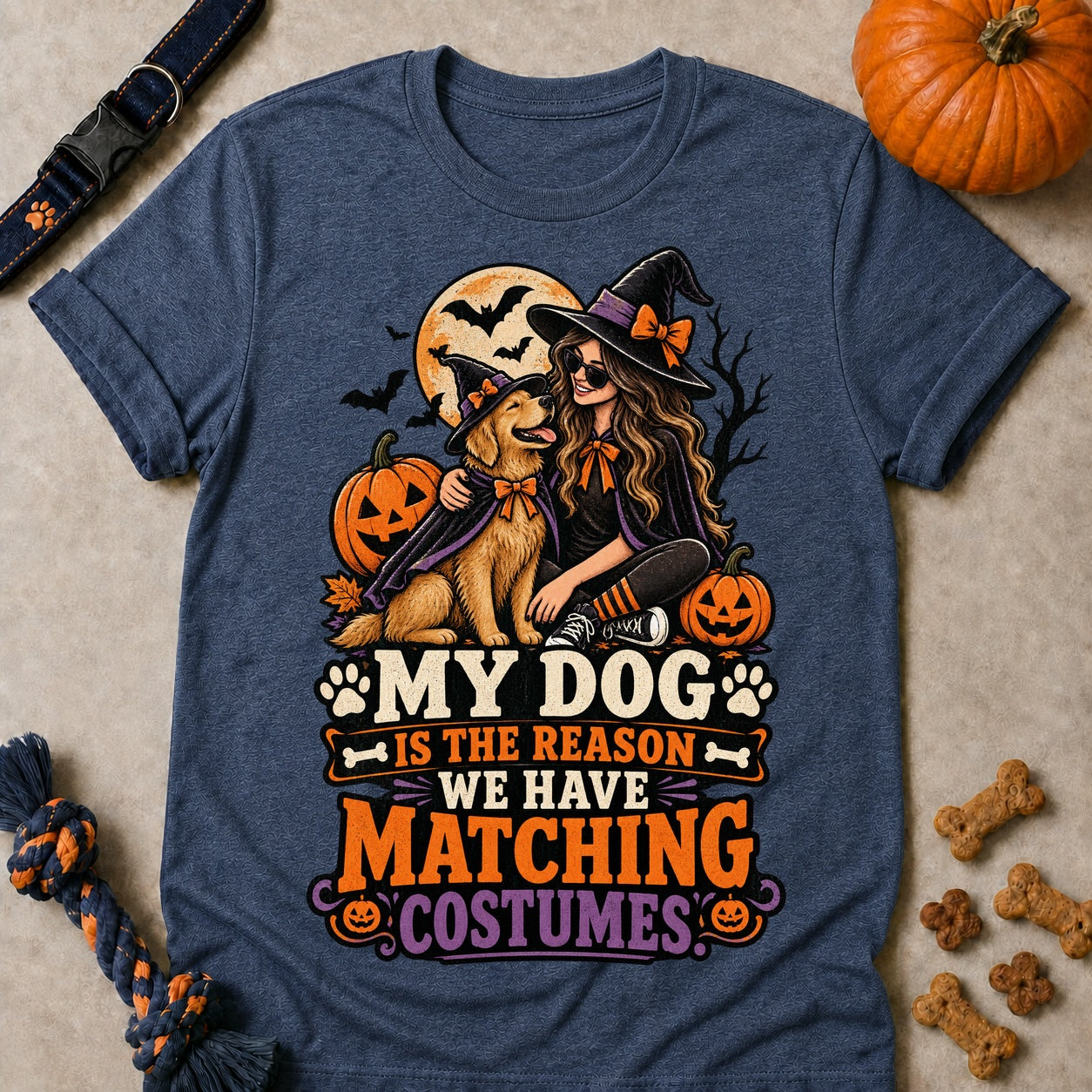 Matching Costumes T-shirt - Heather Navy - Brooke & Belle