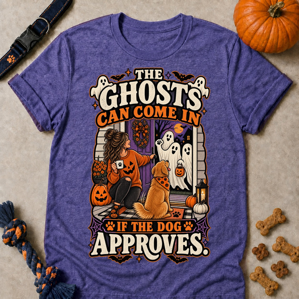 If The Dog Approves T-shirt - Heather Purple - Brooke & Belle