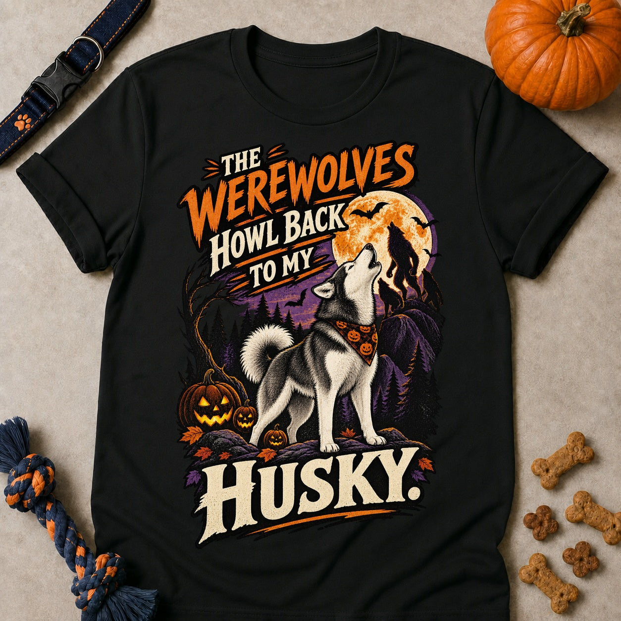 The Werewolves Howl Back T-shirt - Black - Brooke & Belle