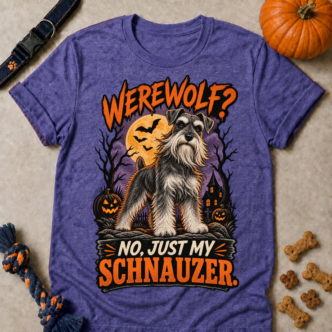 Just My Schnauzer T-shirt - Heather Purple - Brooke & Belle