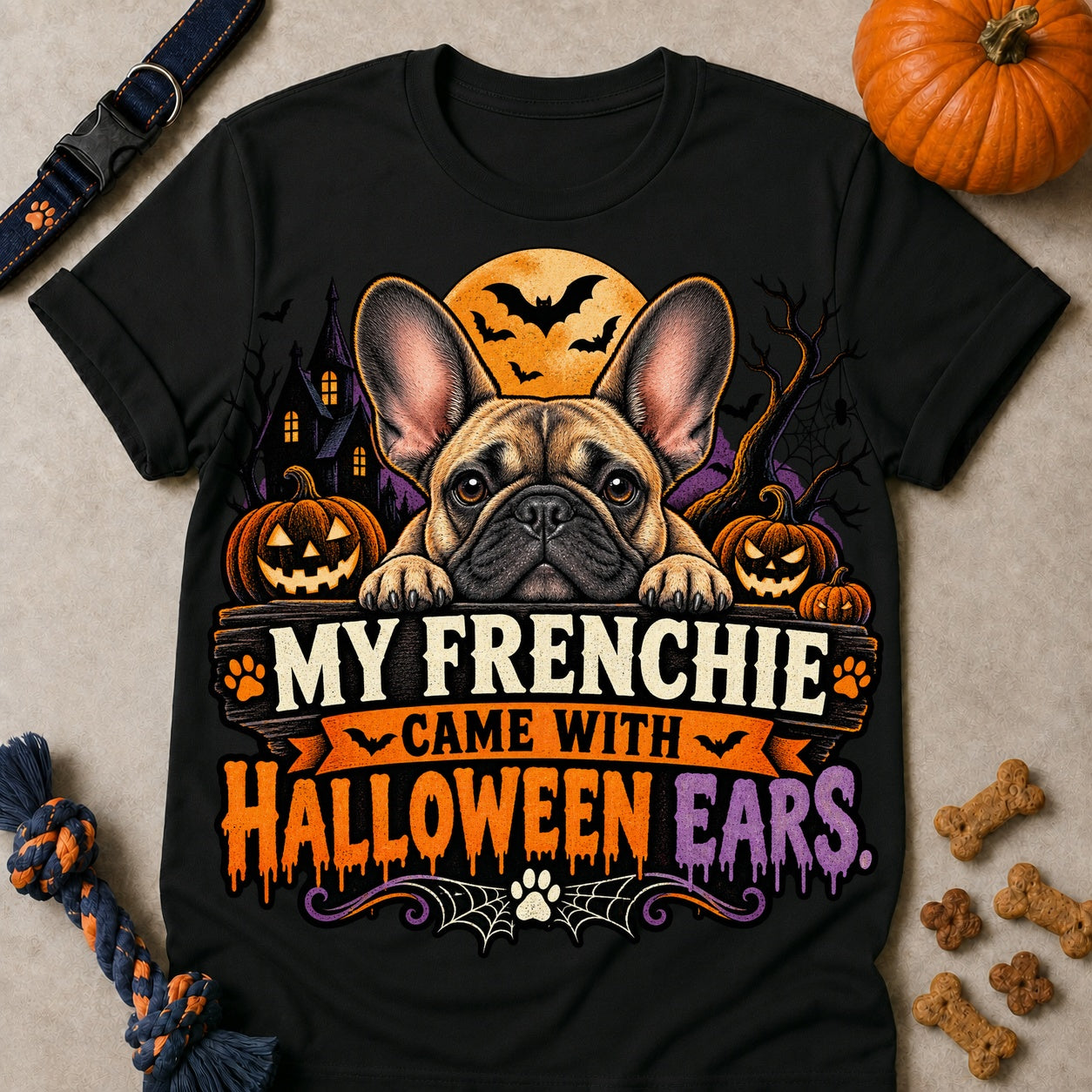 Halloween Ears T-shirt - Black - Brooke & Belle