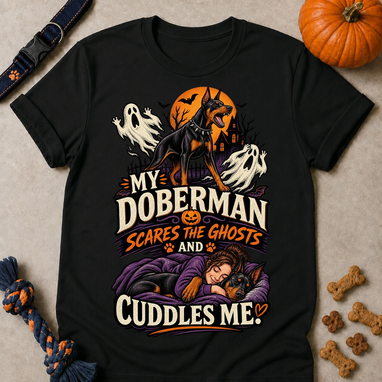 Scares The Ghosts T-shirt - Black - Brooke & Belle