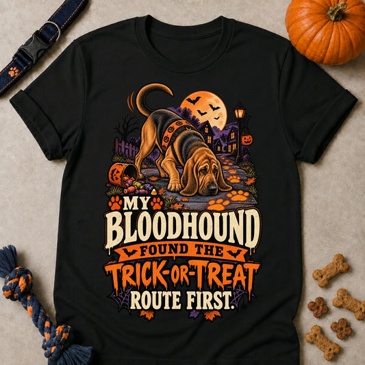 Trick-Or-Treat Route T-shirt - Black - Brooke & Belle