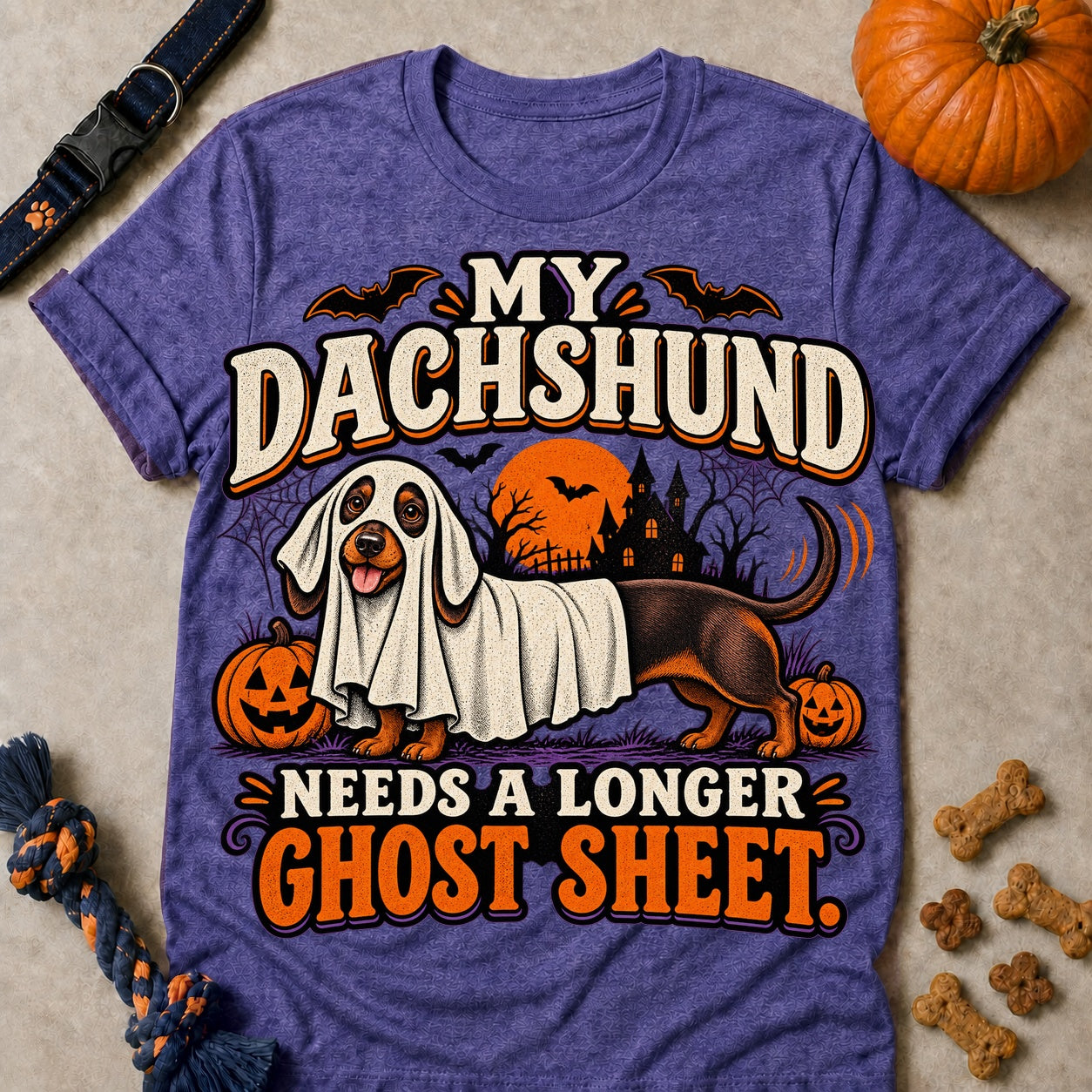 Longer Ghost Sheet T-shirt - Heather Purple - Brooke & Belle