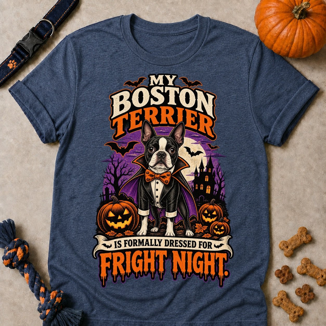 Fright Night Formal T-shirt - Heather Navy - Brooke & Belle