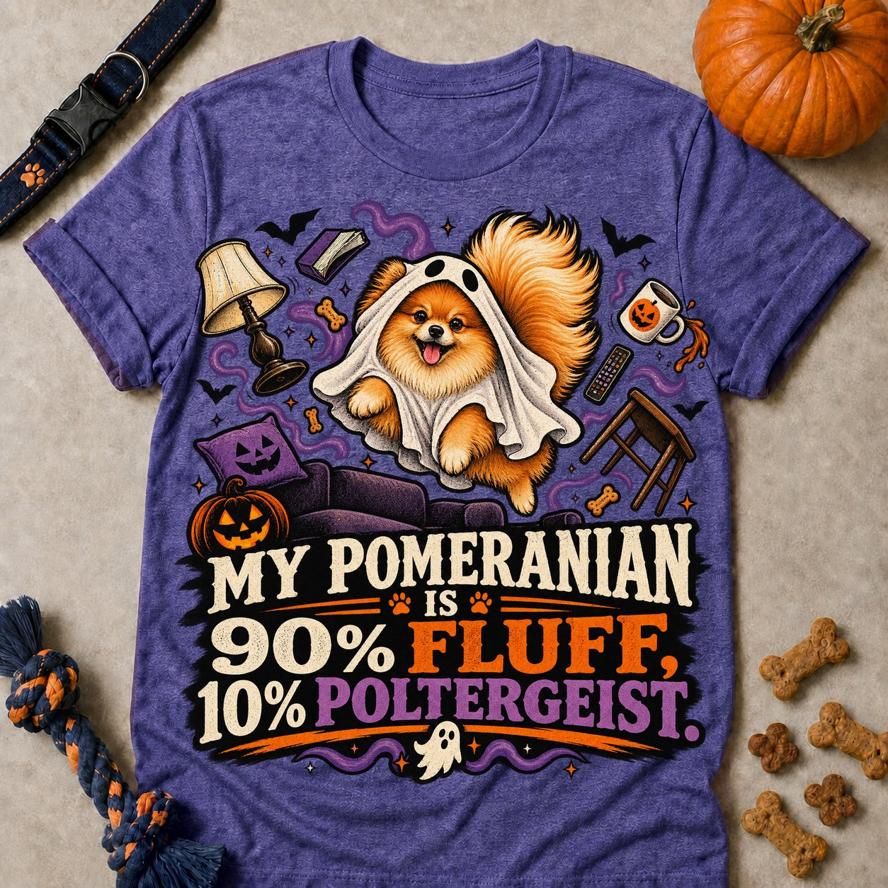 90% Fluff T-shirt - Heather Purple - Brooke & Belle