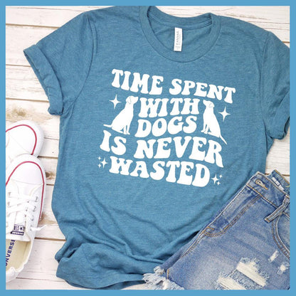 Time Spent With Dogs Is Never Wasted Retro T-Shirt