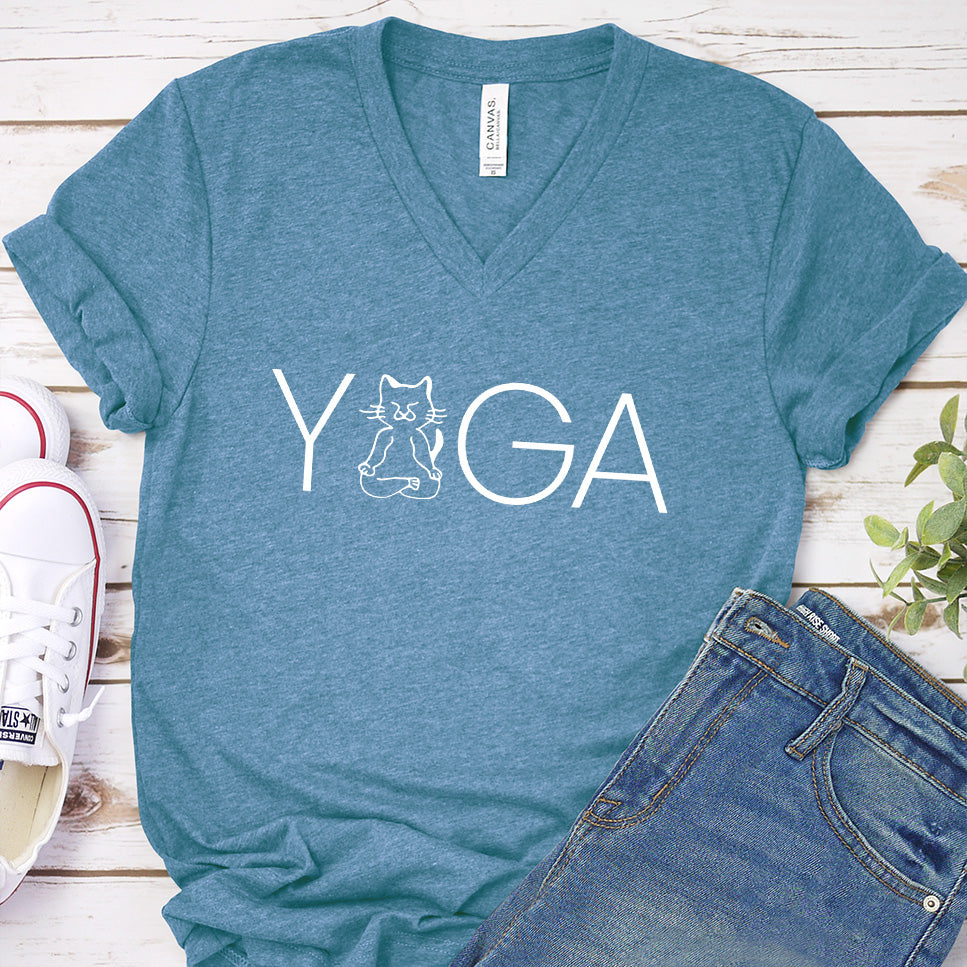 Cat Yoga V-neck