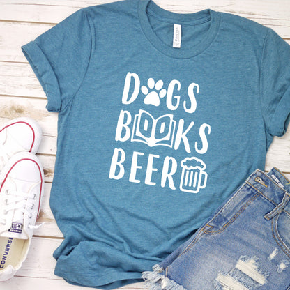 Dogs Books Beer T-Shirt