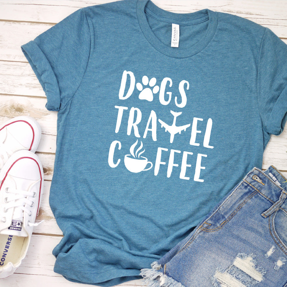 Dogs Travel Coffee T-Shirt