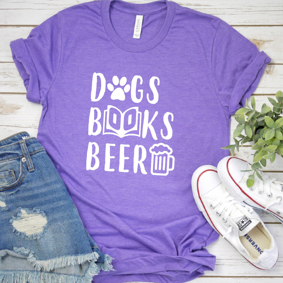 Dogs Books Beer T-Shirt