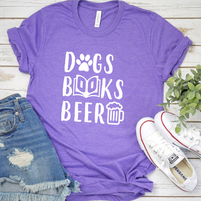 Dogs Books Beer T-Shirt