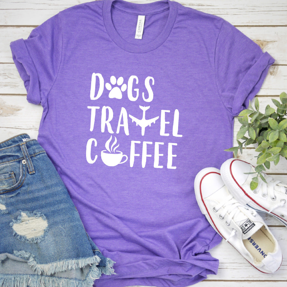 Dogs Travel Coffee T-Shirt