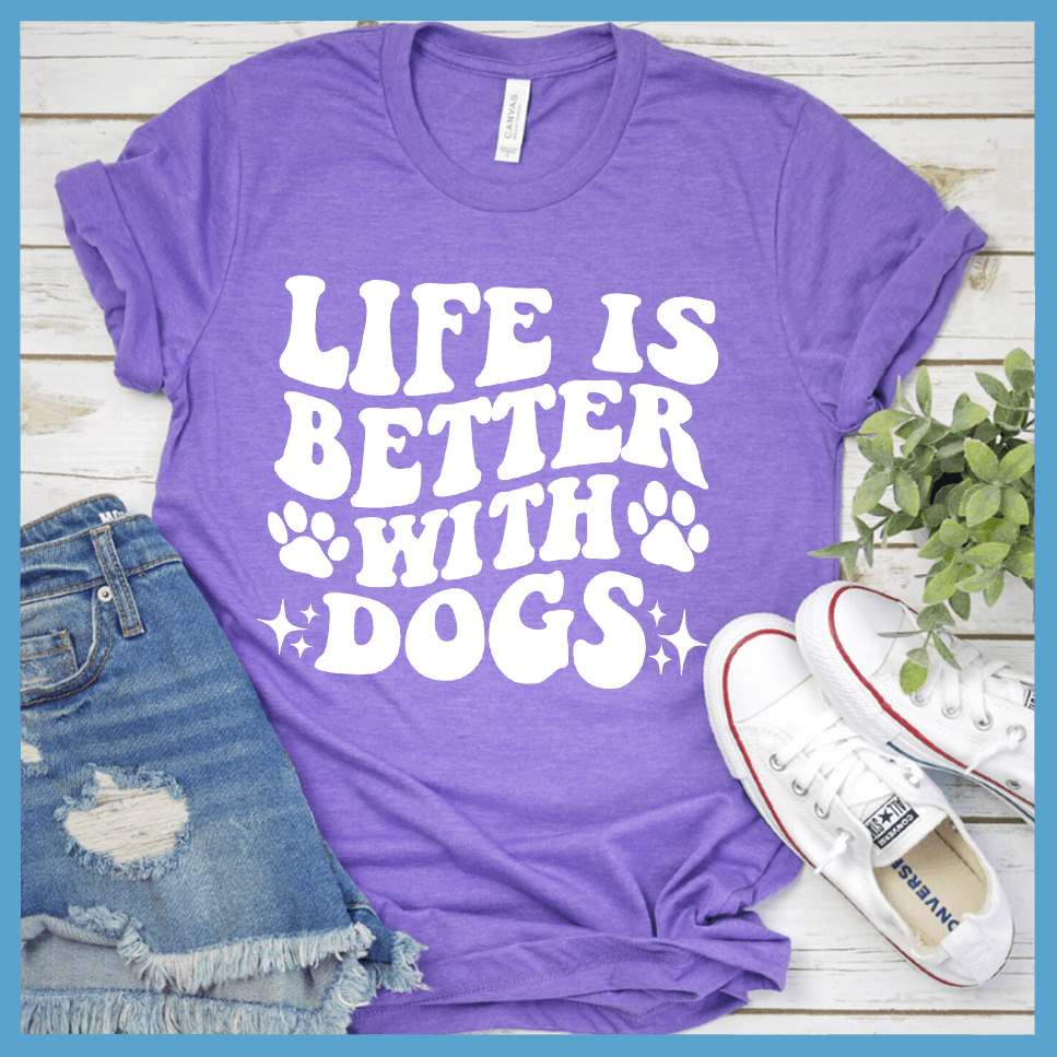 Life Is Better With Dogs Retro T-Shirt - Brooke & Belle