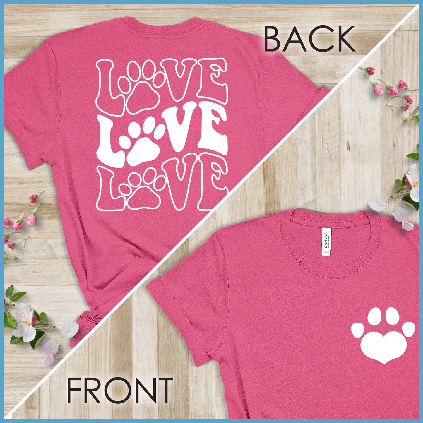 Paw Heart, Dog Love - Wavy T-Shirt - Brooke & Belle