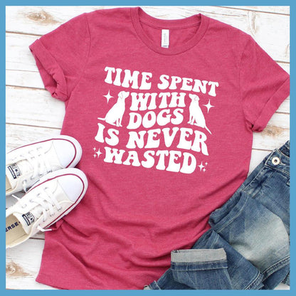 Time Spent With Dogs Is Never Wasted Retro T-Shirt