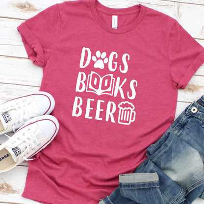 Dogs Books Beer T-Shirt