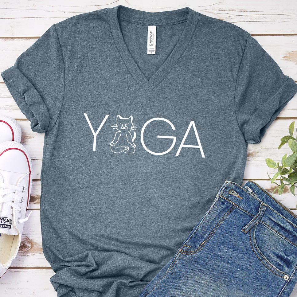 Cat Yoga V-neck