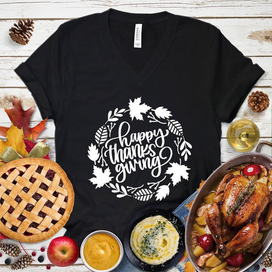 Happy Thanksgiving Version 5 V-Neck - Brooke & Belle