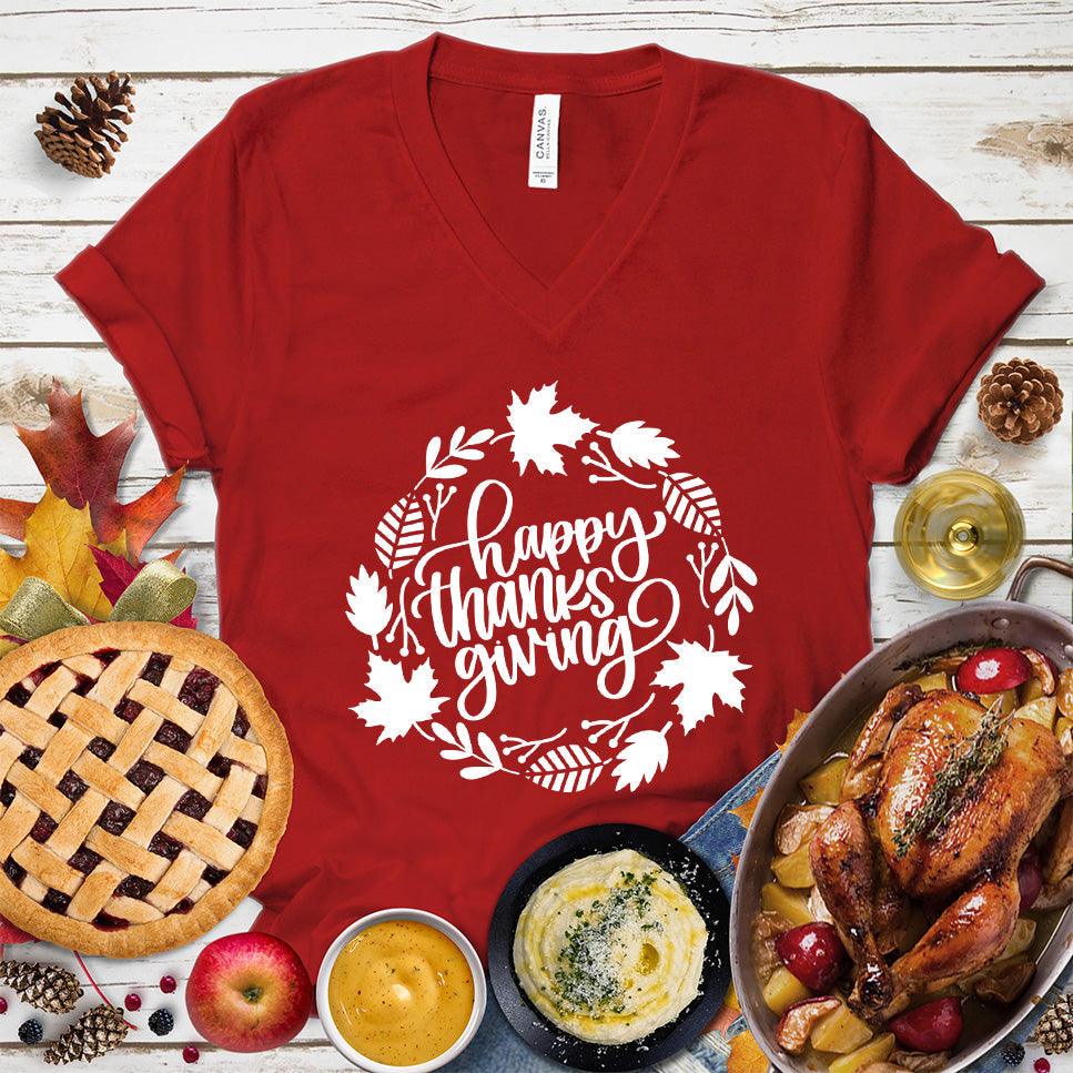 Happy Thanksgiving Version 5 V-Neck - Brooke & Belle