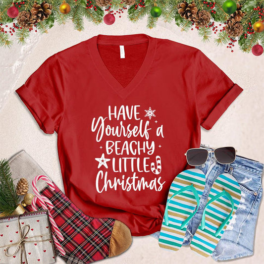Have Yourself A Beachy Little Christmas V-Neck - Brooke & Belle