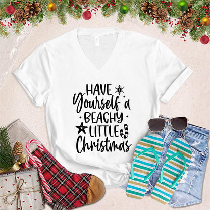 Have Yourself A Beachy Little Christmas V-Neck - Brooke & Belle