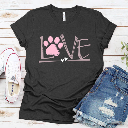 Dog Love Colored Print Version 4 T-Shirt