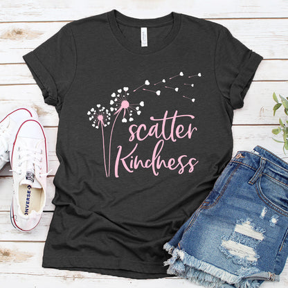 Scatter Kindness Colored Print T-Shirt