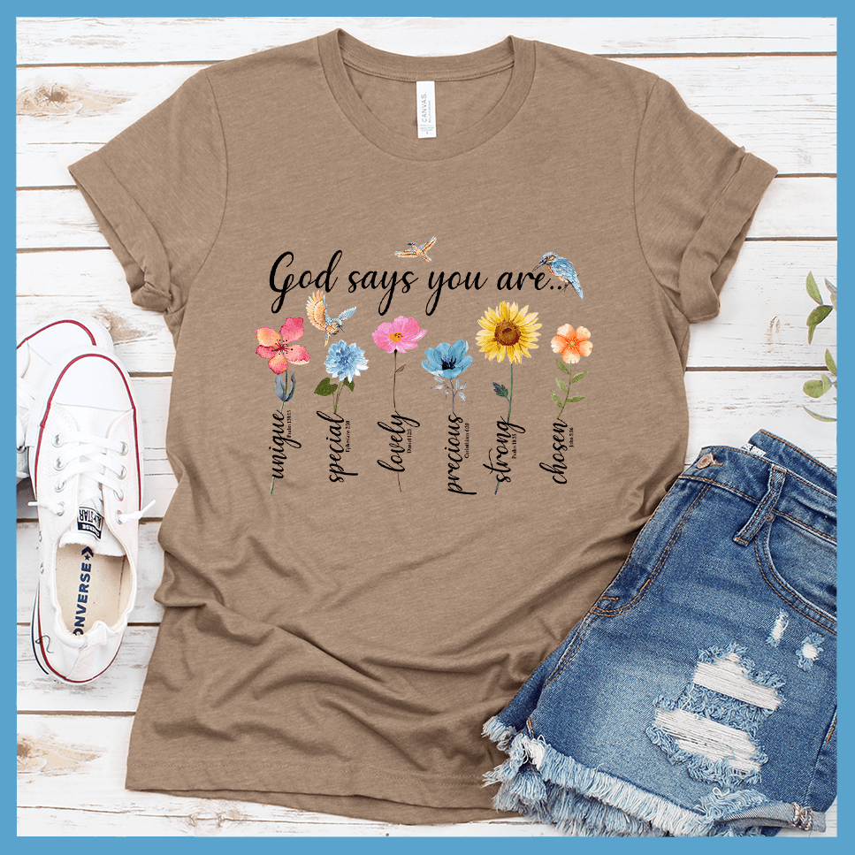 God Says You Are... T-Shirt Colored Edition - Brooke & Belle